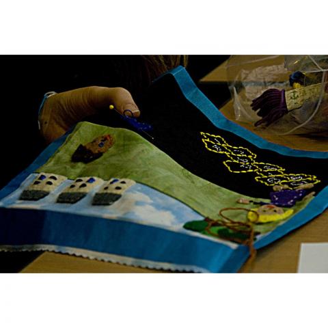 Sewing the hopscotch square