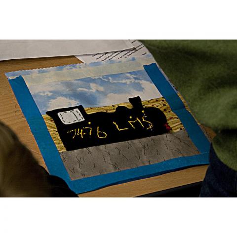 The train square  train has no wheels